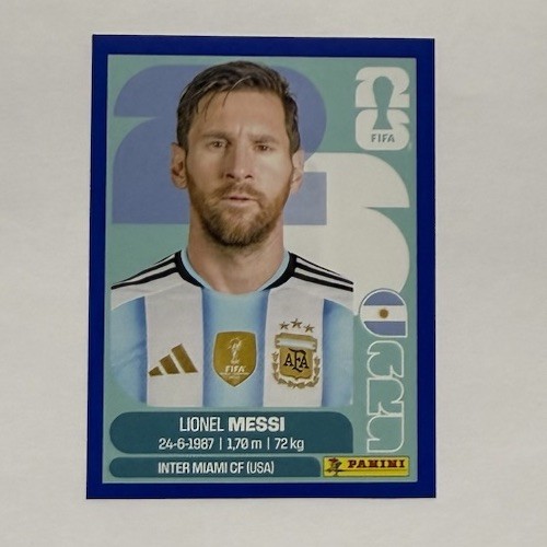 2026 Panini World Cup Blue/Red/Purple Parallel Lot Of 27 include MESSI stickers.