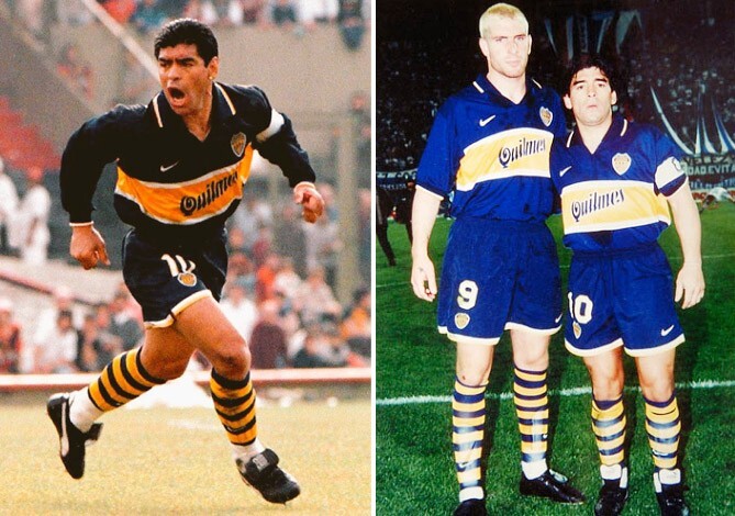 BOCA Jr. HOME 96/97 – Blue – MARADONA # 10 – 2XL (Run Small) – Jersey Retro