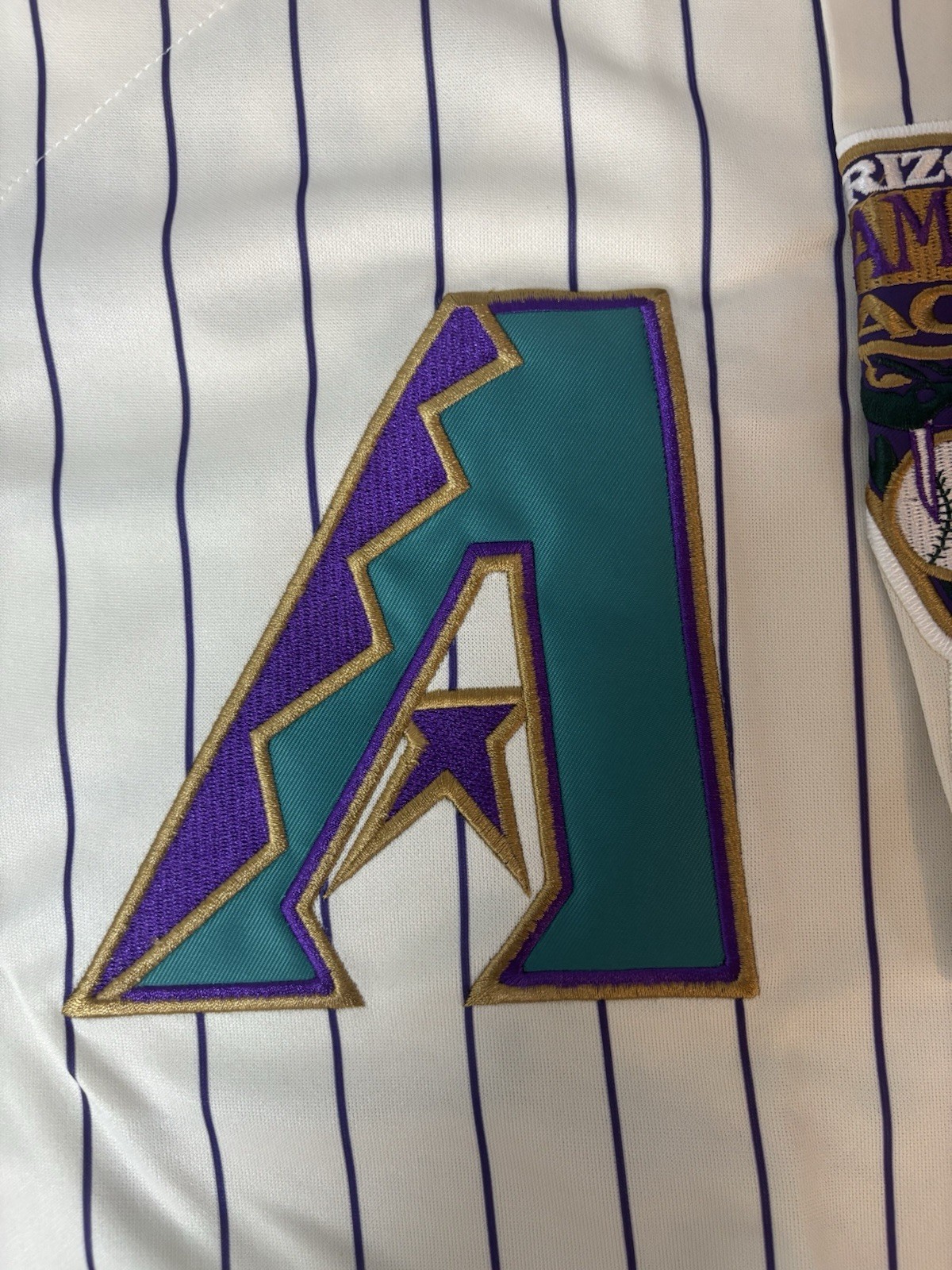 SALE Retro Randy Johnson 2001 Arizona Diamondbacks Men’s World Series Jersey