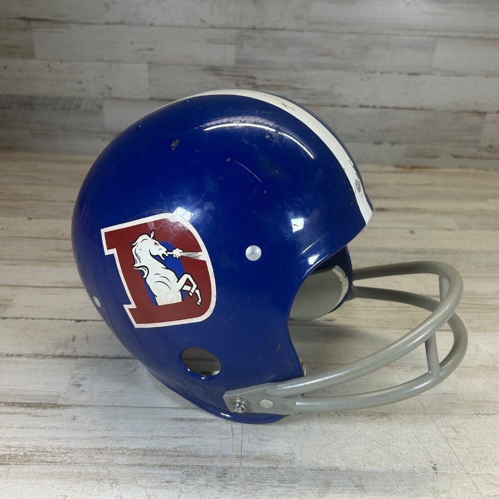 Rawlings Denver Broncos Vintage Football Helmet Blue D Logo USA 1970s