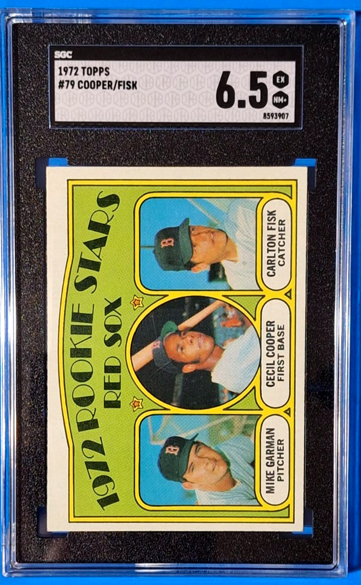 ⚾ 1972 Topps #79 Boston Red Sox Rookie Stars Fisk/Cooper Rookie Card SGC 6.5