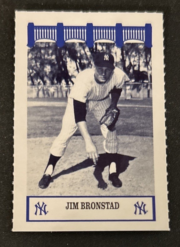 1992 The Wiz/AT&T Yankees Of The 50’s Jim Bronstad Baseball Card #NNO VG O/C