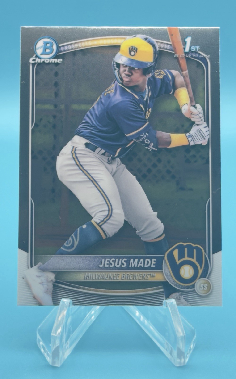 2025 Bowman Draft Chrome Prospects 1st Bowman RC Jesus Made Brewers BCP-50