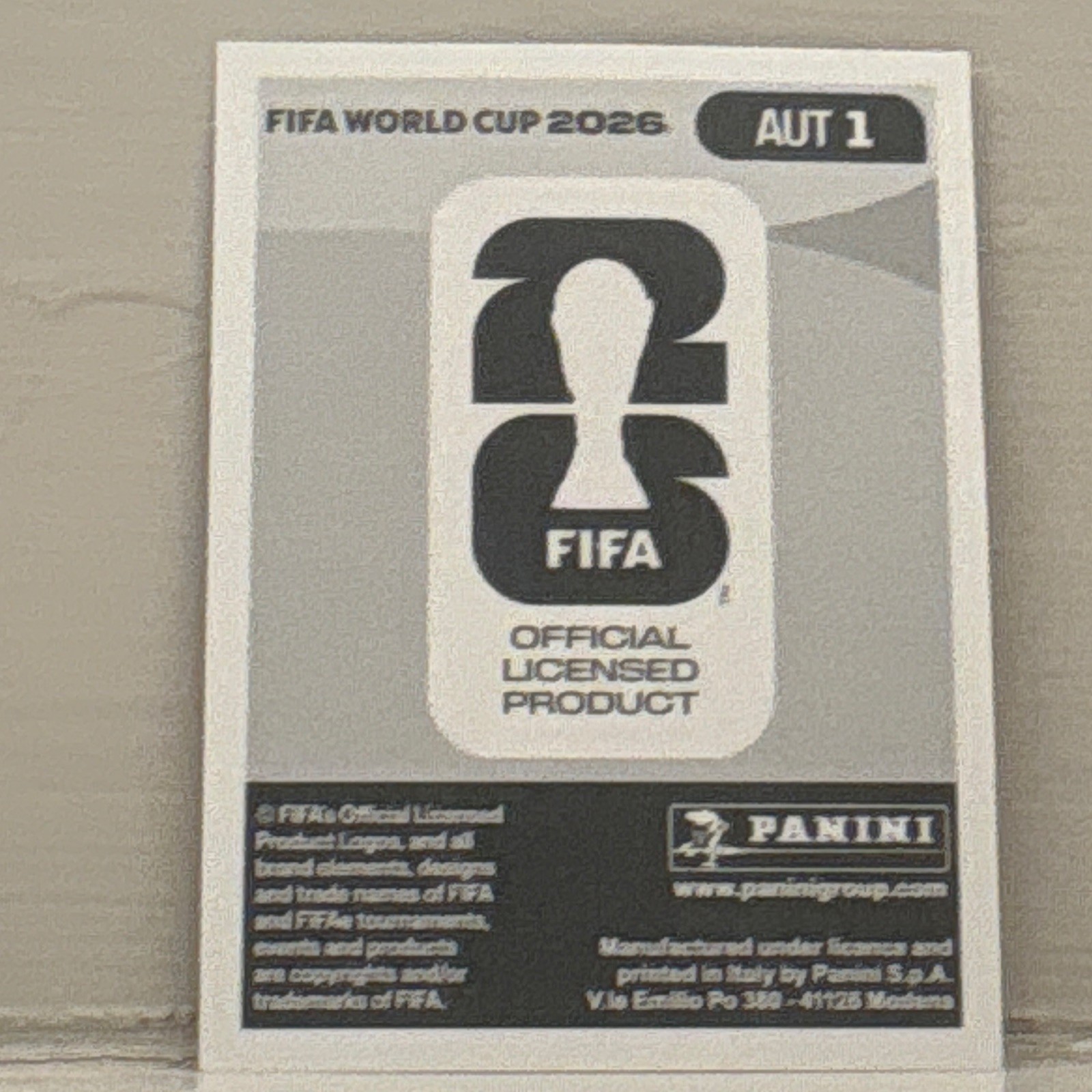 Panini FIFA World Cup 2026 Austria Crest Sticker AUT 1 Includes Free Card Holder