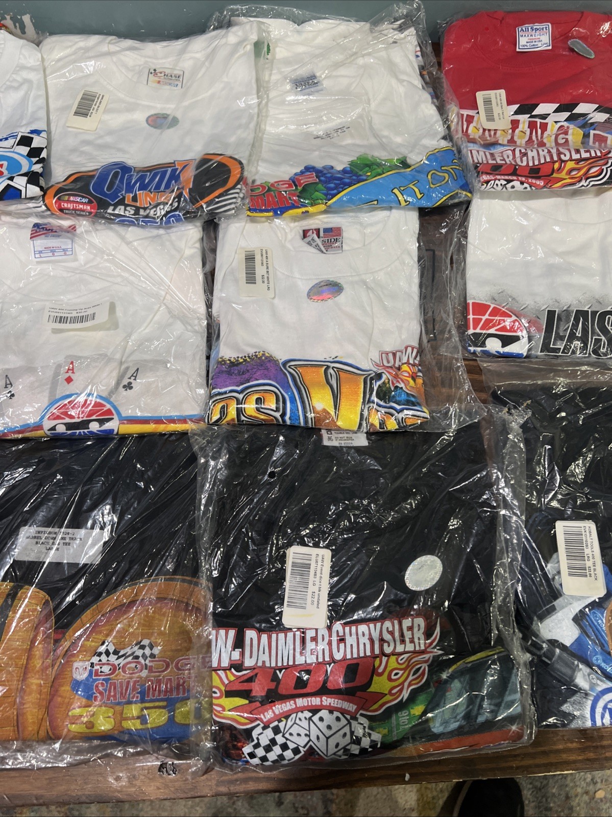 (5-Pack) Vintage NASCAR Shirts Various Styles Size Large (Random Pulls)