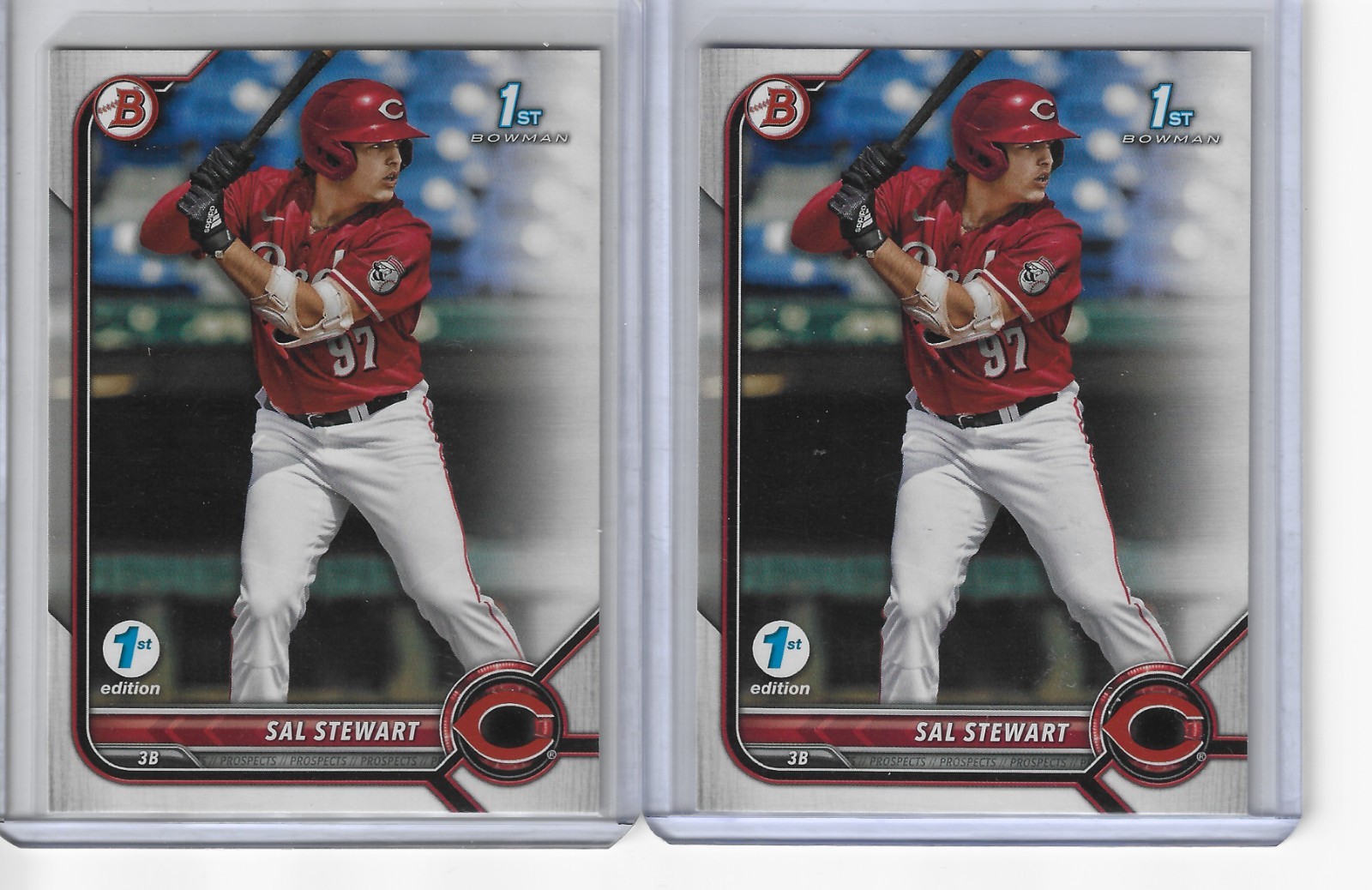 (2) 2022 Bowman Draft 1st Edition Sal Stewart RC’s # BD-122 QTY