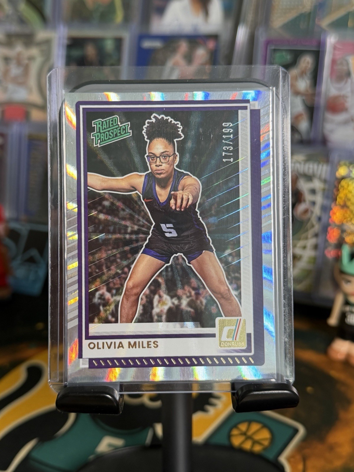 2025-26 Donruss RC OLIVIA MILES Rated Prospect Holo Laser /199 #89 – ROY