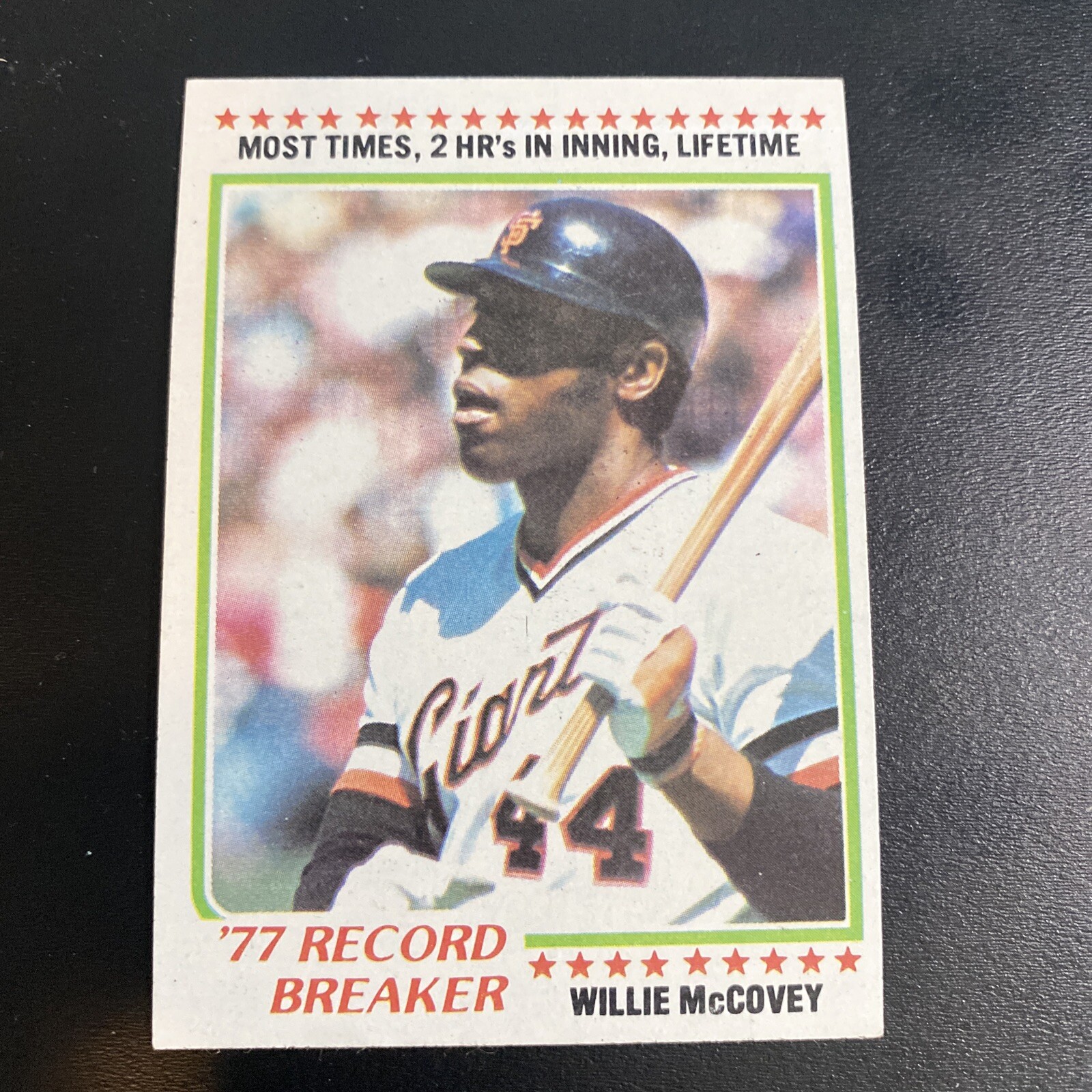 1978 Topps Baseball Willie McCovey Record Breaker San Francisco Giants Card #3
