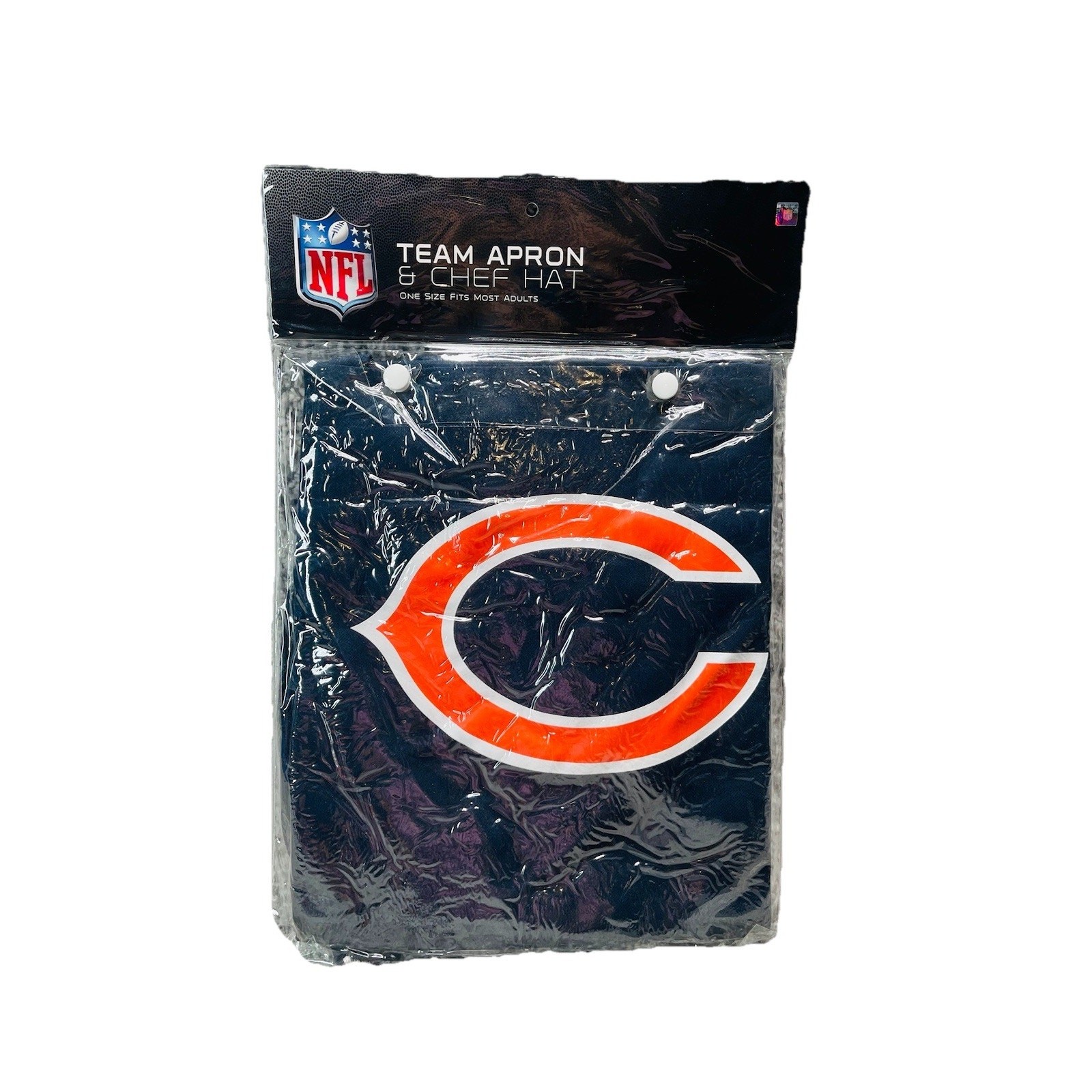 NFL Chicago Bears Apron & Chef Hat Unisex One Size Adults Blue Orange Brand New