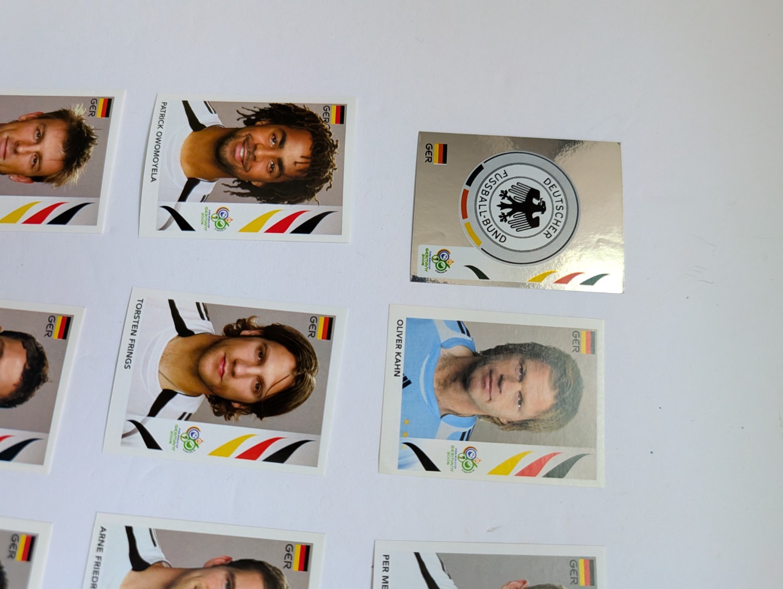 Germany National Team – Panini FIFA World Cup Germany 2006 stickers INCOMPLETE