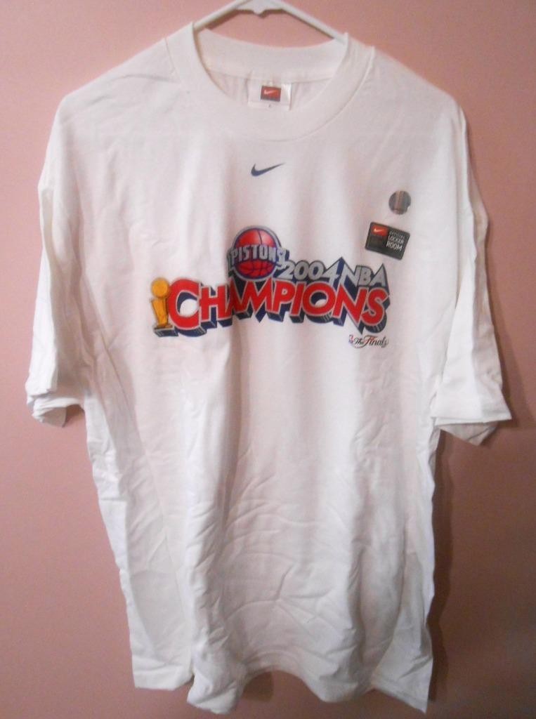2004 Detroit Pistons Nike Locker Room World Championship NBA Final Shirt Size XL