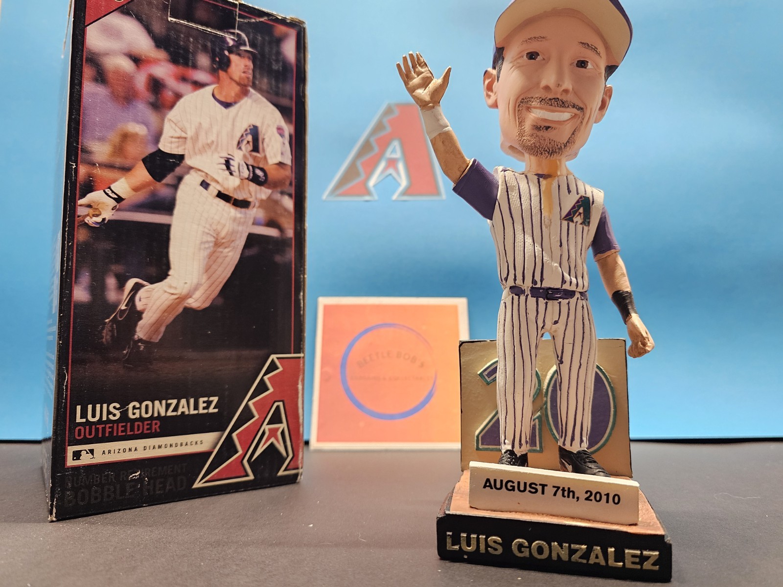 Luis Gonzalez Arizona Diamondbacks MLB 2010 SGA Bobblehead # Retirement