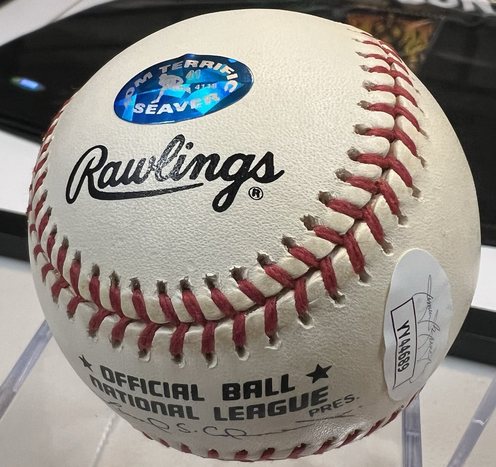 Tom Seaver autographed baseball HOF ‘92