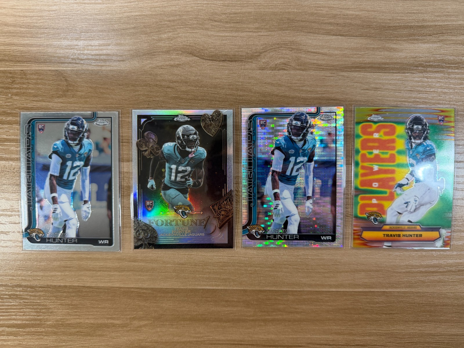 2025 Topps Chrome Travis Hunter Rookie Lot RC X-Fractor Fortune 15 Power Players