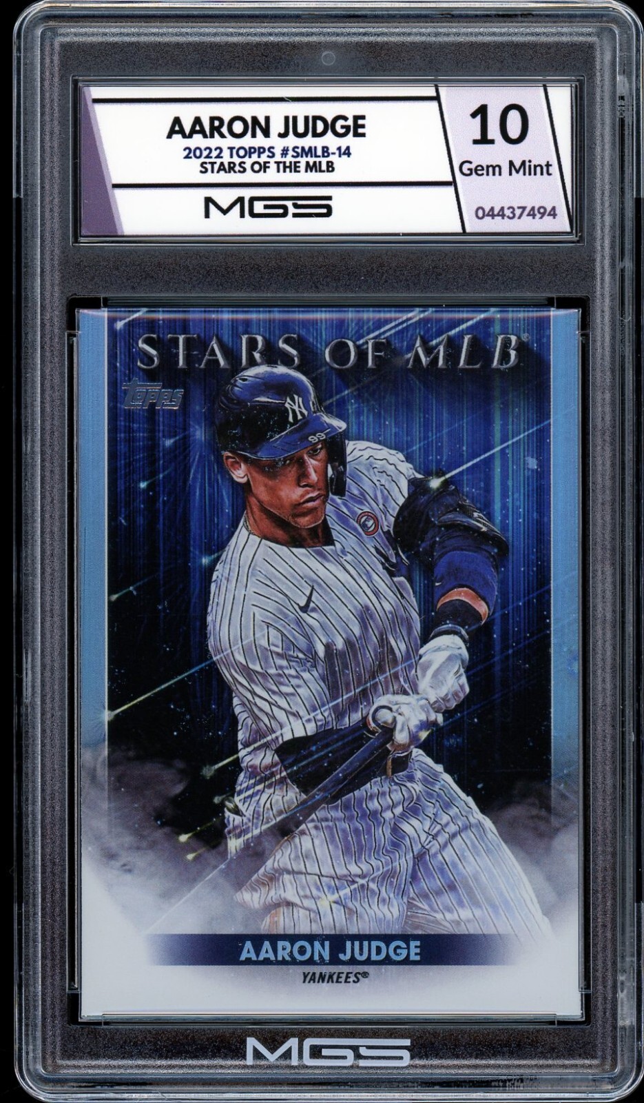 2022 Topps #SMLB-14 Aaron Judge MGS Graded 10 Gem MINT HOLOFOIL HOME RUN RECORD