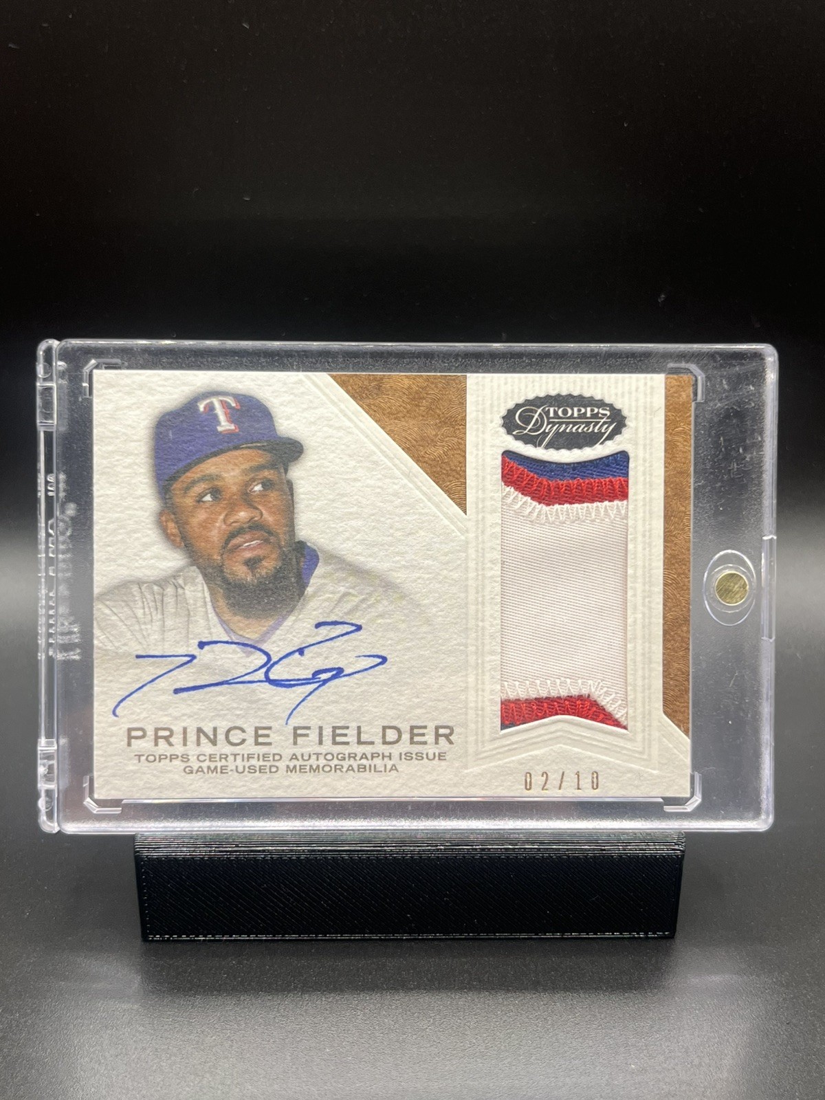 2016 Topps Dynasty Prince Fielder Patch Auto /10!