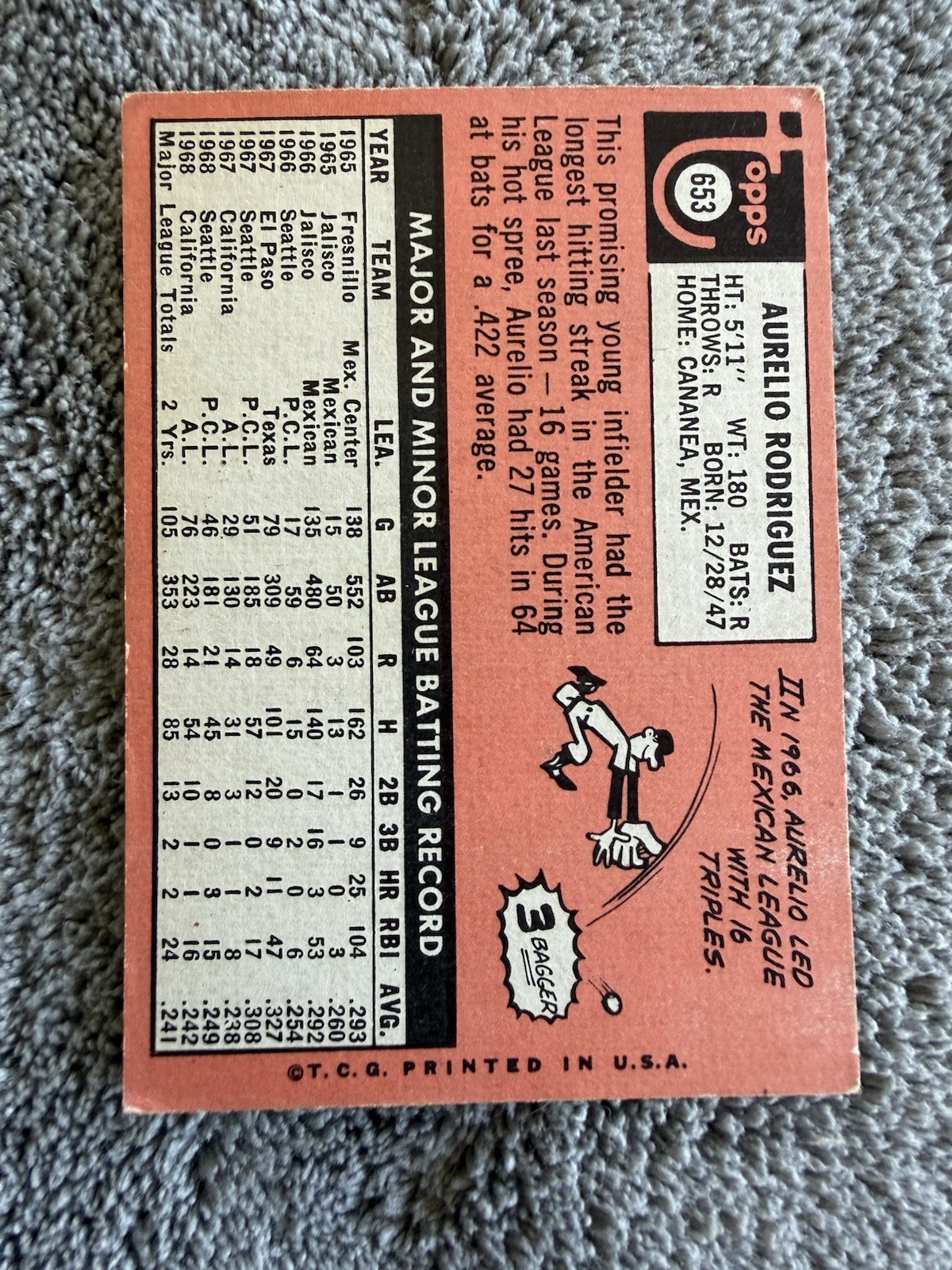 1969 Topps – High # Aurelio Rodriguez, Leonard Garcia #653 (RC)