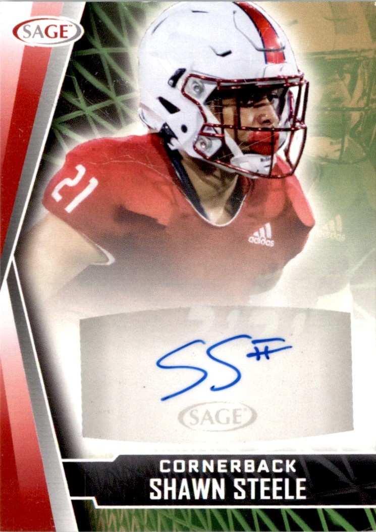2022 SAGE Autographs Red Shawn Steele Auto South Alabama Jaguars #A-SS2