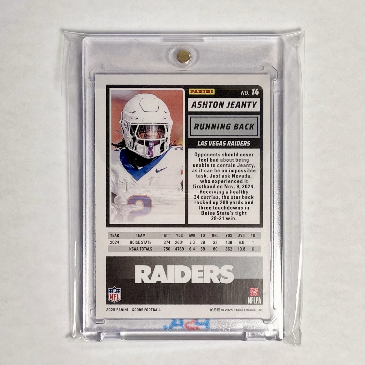 🔥👽 2025 Score-A-Treat Ashton Jeanty Extraterrestrial CASE HIT #14 RC Raiders