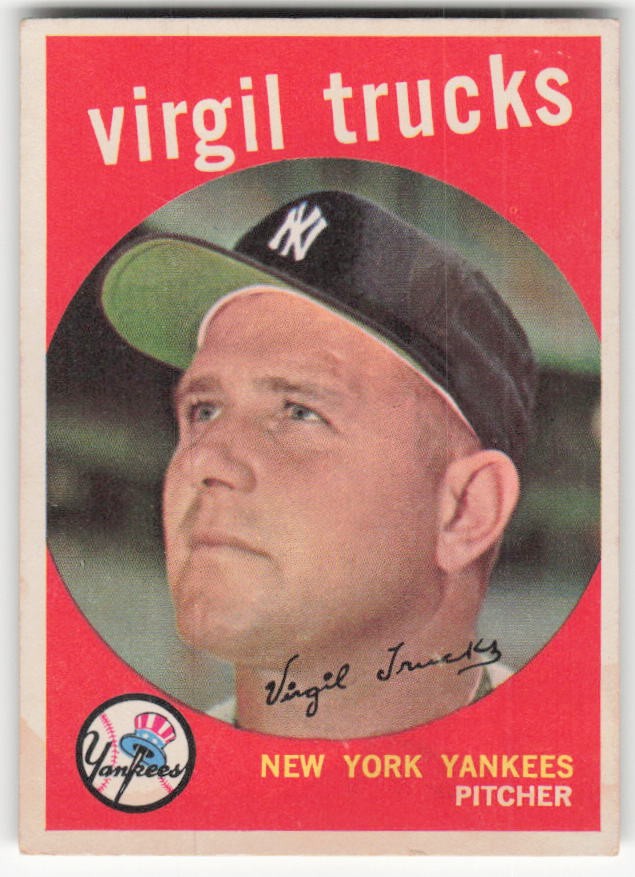 1959 Topps Virgil Trucks #417 New York Yankees