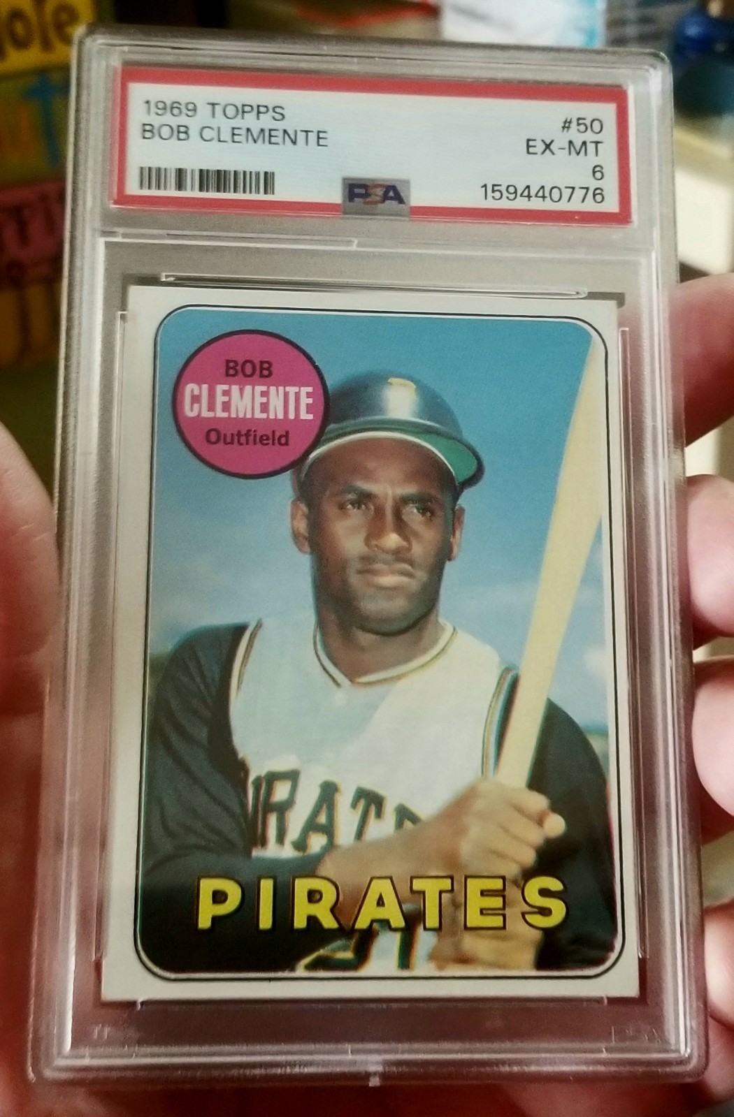 1969 Topps Baseball Bob Clemente #50 PSA 6 EX-MT Pittsburgh Pirates HOF