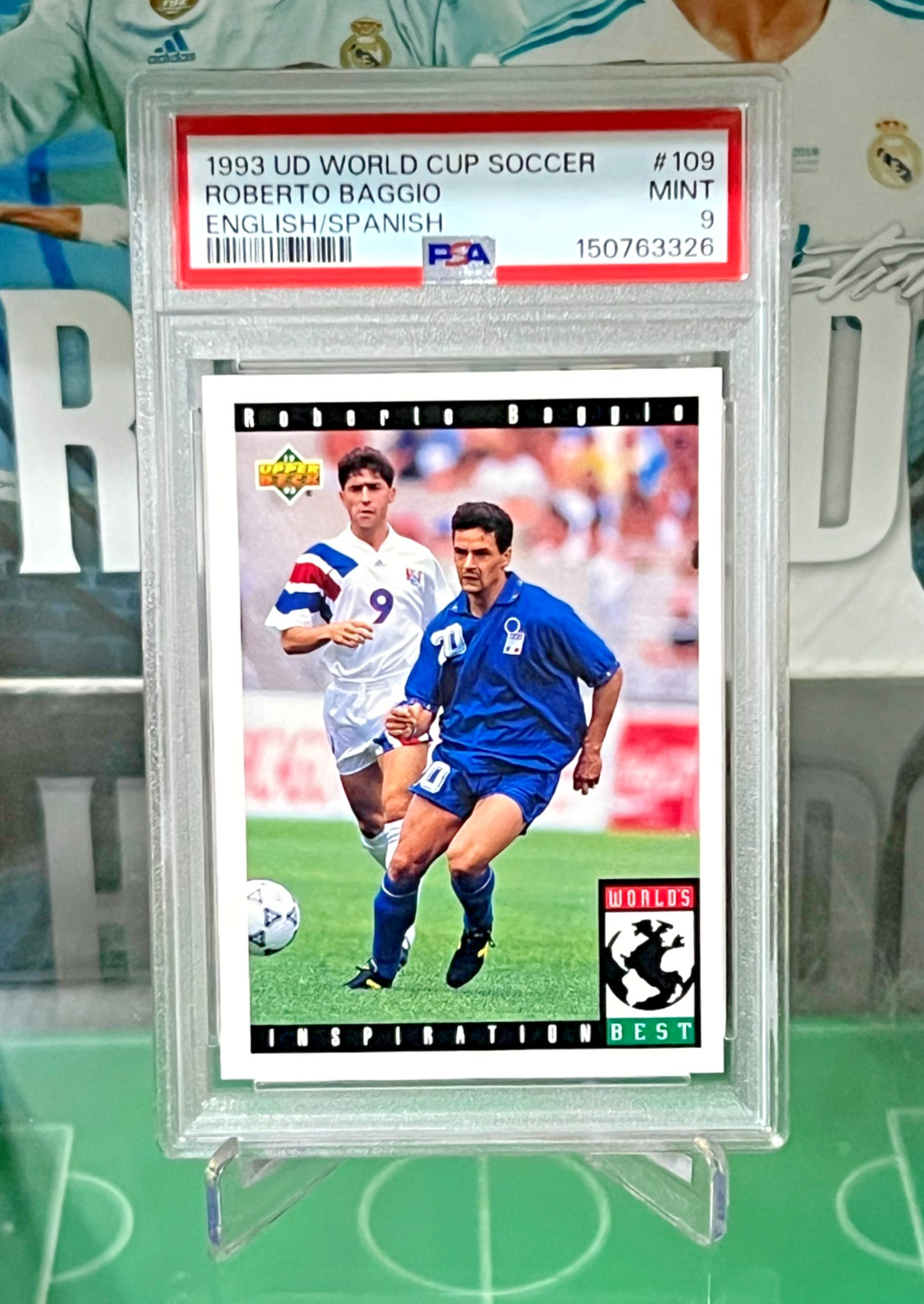 1993 Upper Deck World Cup 94 Preview English/Spanish #109 Roberto Baggio PSA 9