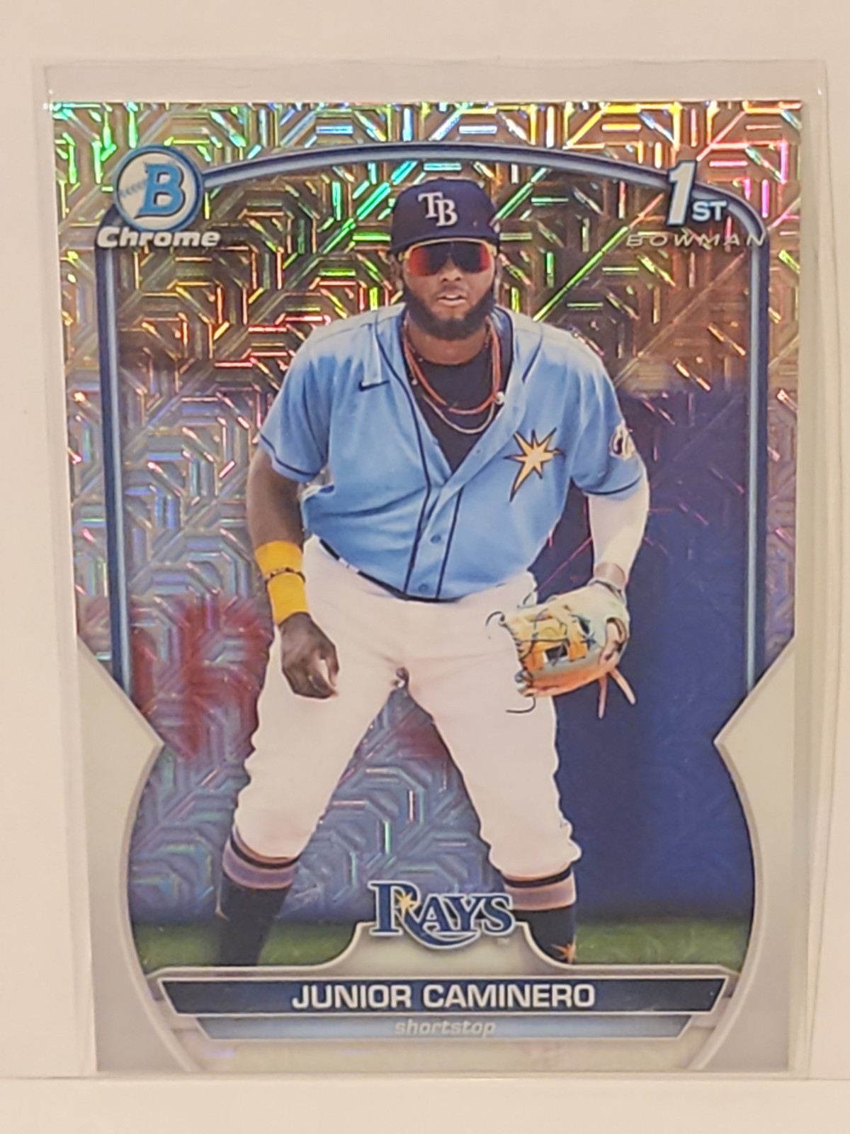 2023 Bowman Mega Box Junior Caminero Prospects Mojo Refractor #BCP-61 Rays