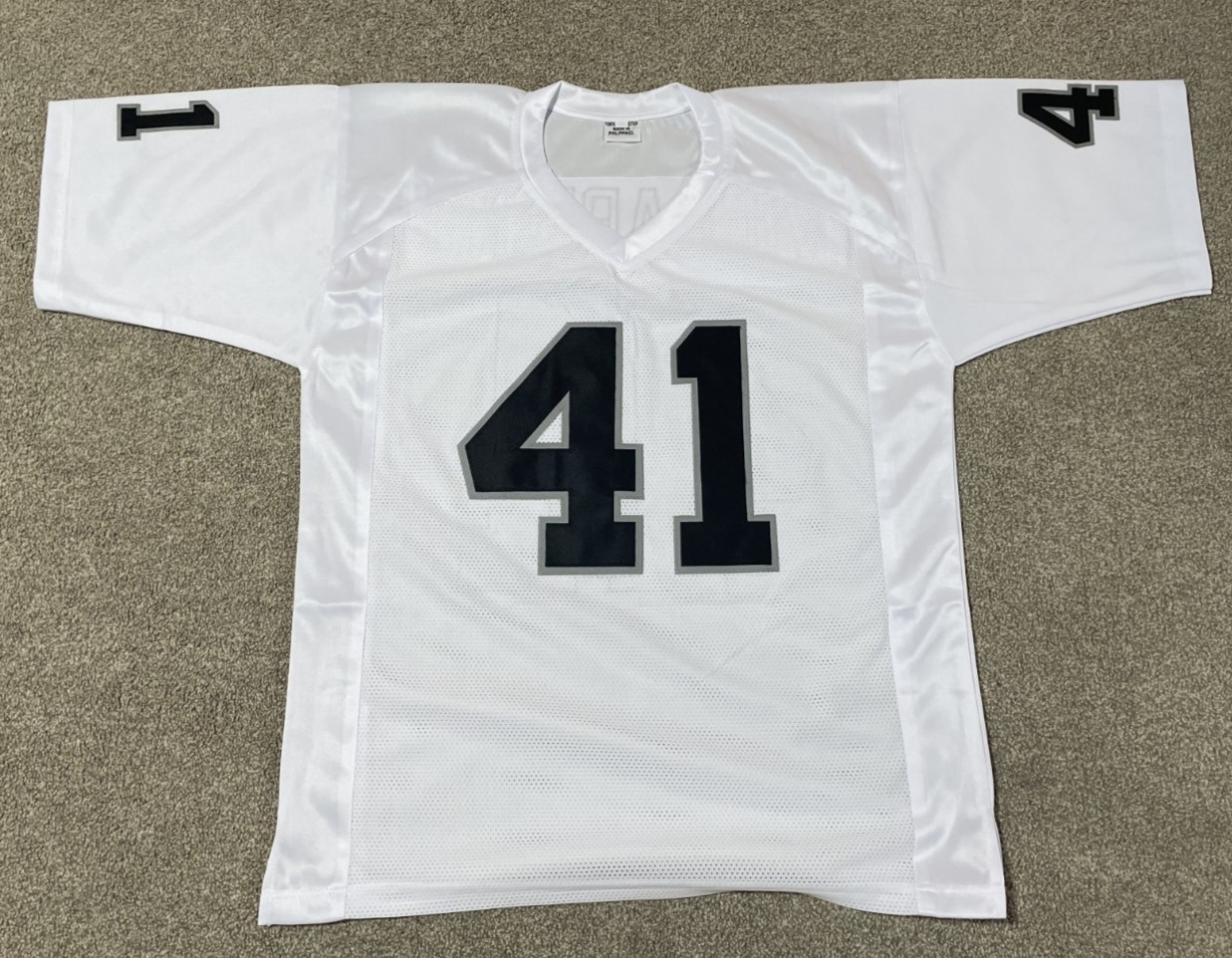 OAKLAND RAIDERS PHIL VILLAPIANO #41 SIGNED MULTI INSCRIBED JERSEY PSA EXCLUSIVE