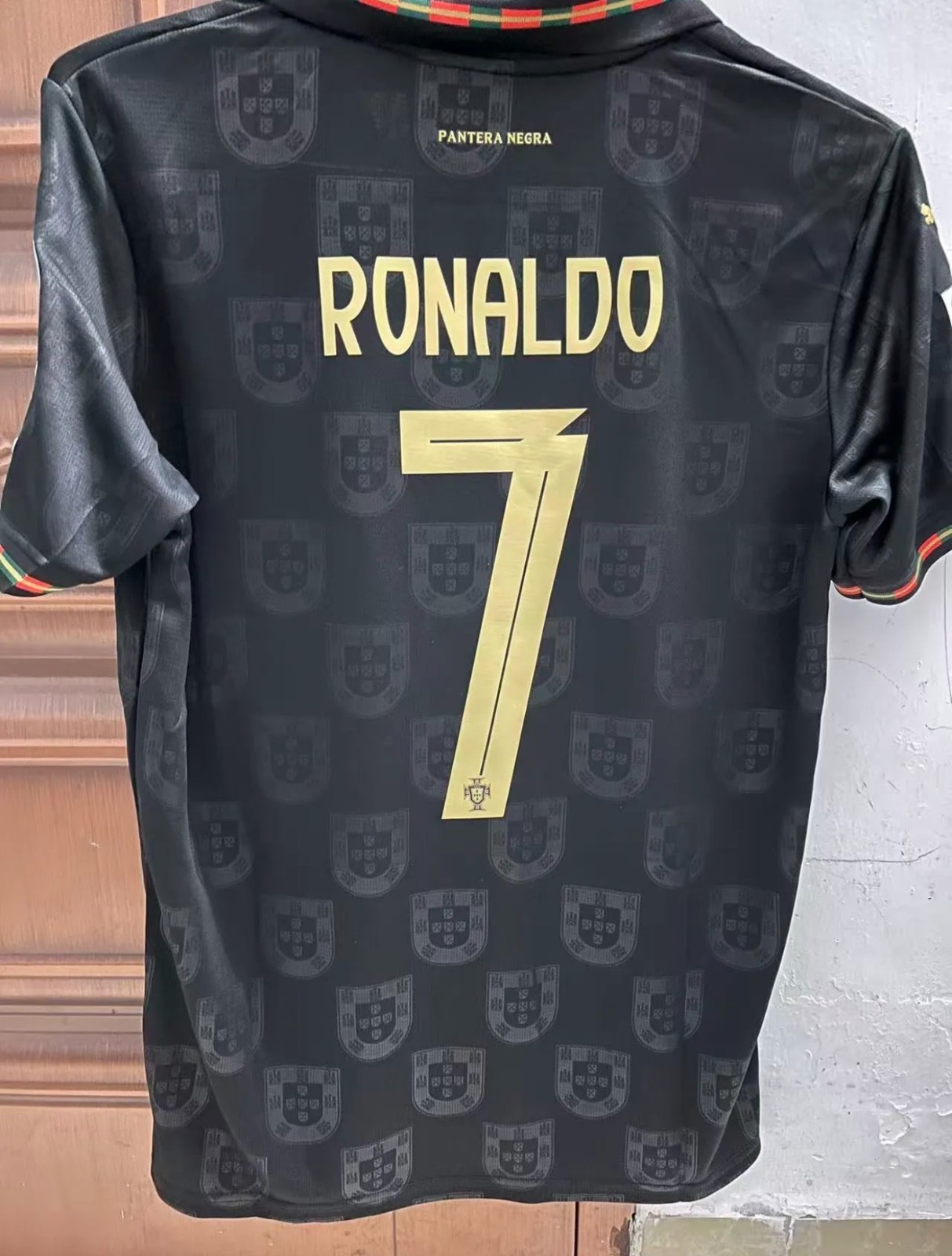 Portugal 2025 UEFA Nations League Winners black jersey with Cristiano Ronaldo #7