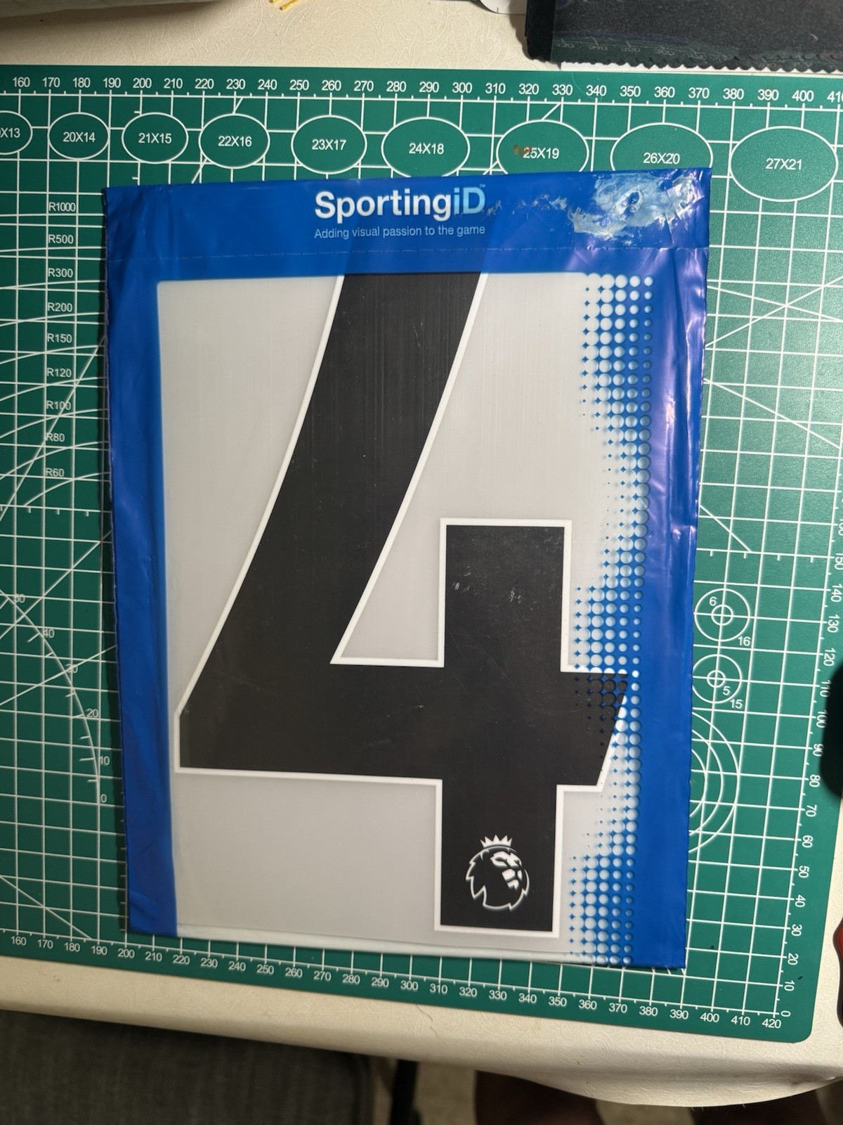Official Premier League 2017-23 Black Number 4 Sporting Id