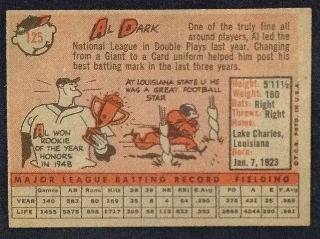 1958 Topps Pick a Card Complete your Set VG-NM-MT 100-257