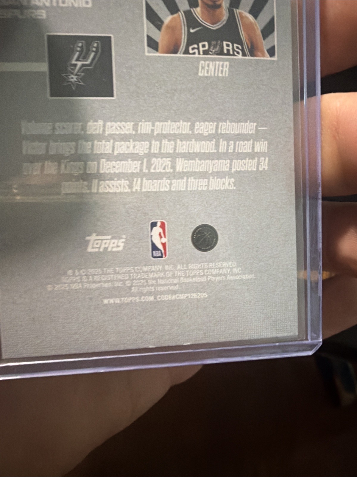8-Bit Ballers Blue Sparkle FOIL #8B-4 WEMbY Stock Legends Let-33 Pure Player 9