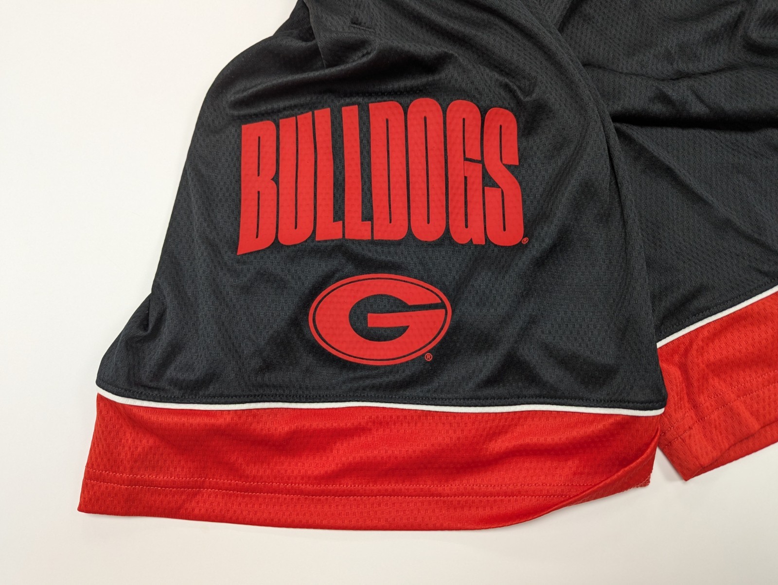 Mens Nike Georgia Bulldogs Dri Fit Shorts Stretch Black/Red Sz XL NWT