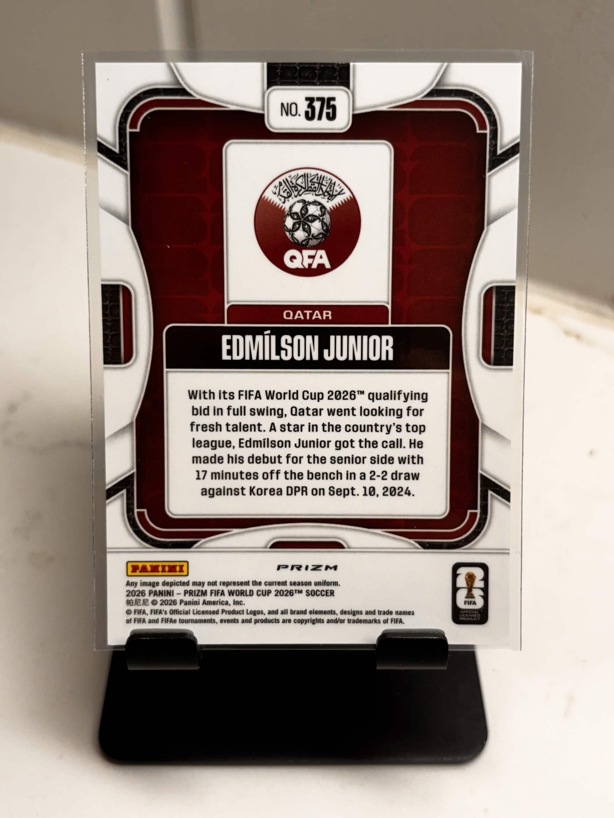 2026 Panini World Cup Prizm Edmilson Junior Silver Qatar
