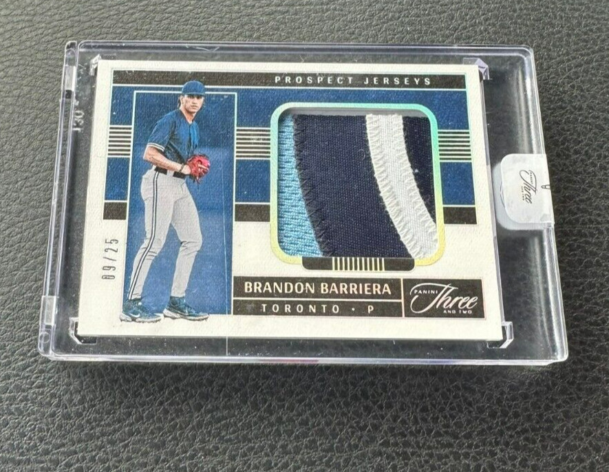 2023 Panini Three and Two Brandon Barriera Prospect 4 Color Jersey 09/25