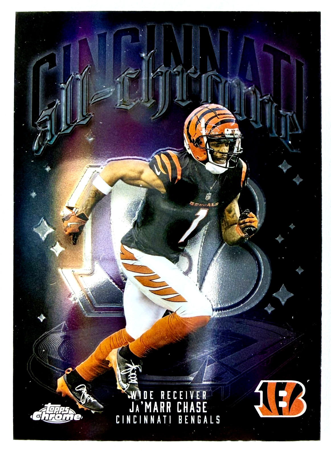 2025 Topps Chrome JA’MARR CHASE #ACT-5 All Chrome Team – Cincinnati Bengals