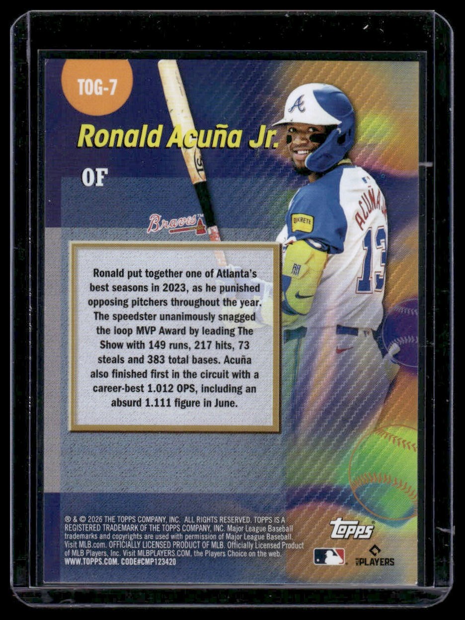 2026 Topps Series One #TOG-7 Ronald Acuña Jr. Titans of the Game