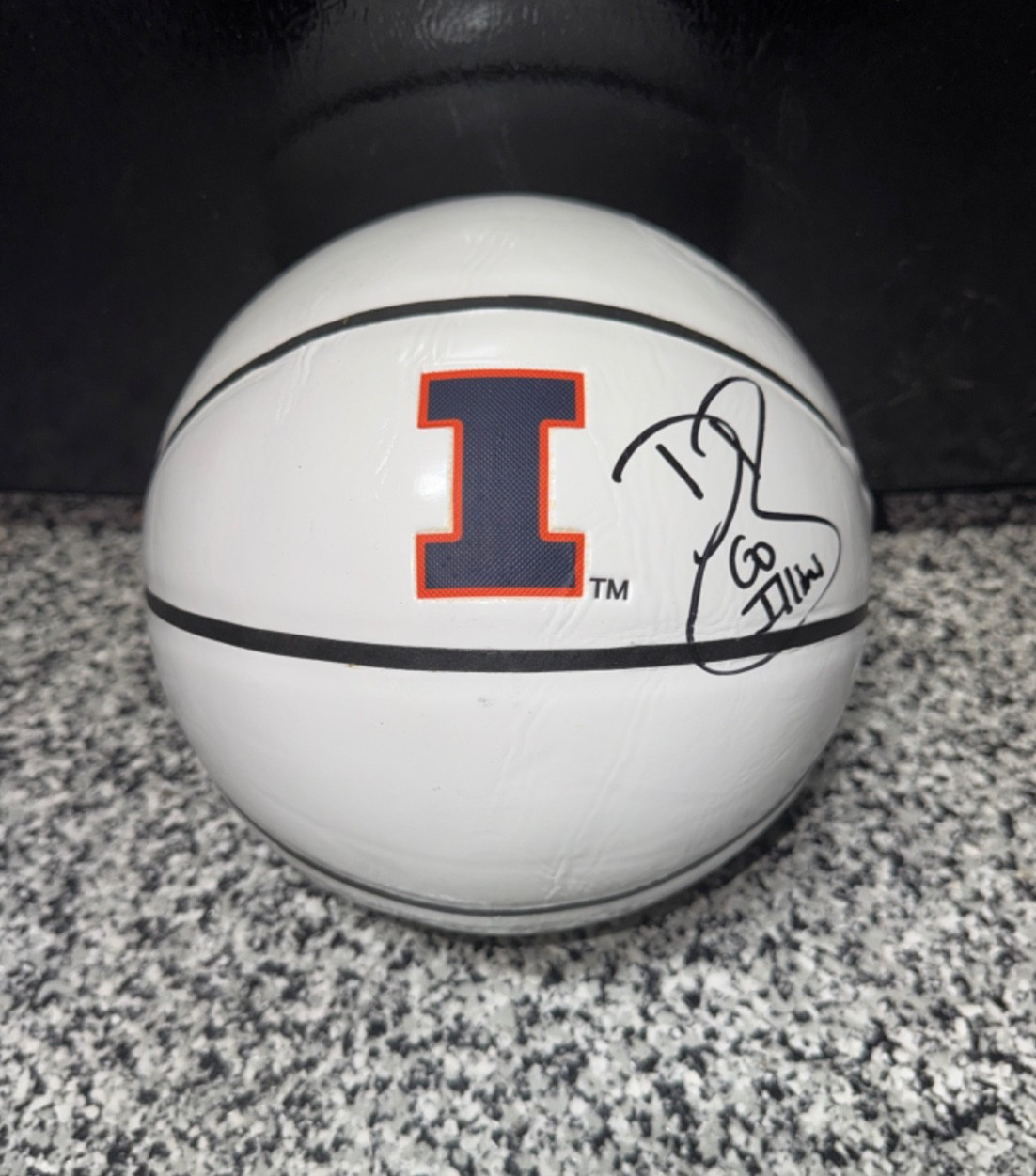 DEE BROWN signed autographed LOGO Basketball ILLINOIS FIGHTING ILLINI w/ COA JSA