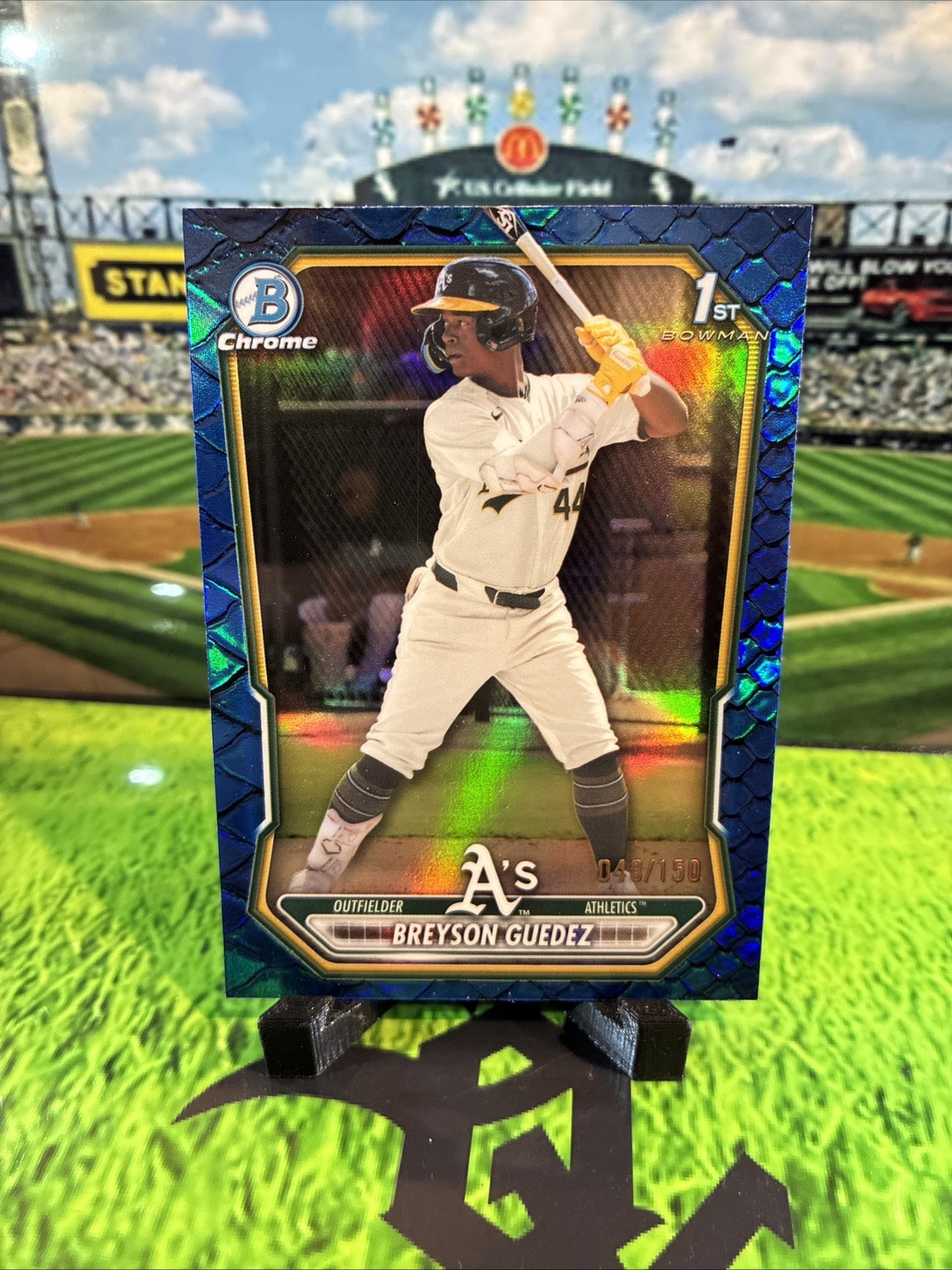 2026 Bowman Chrome Blue Geometric REPTILIAN /150 Breyson Guedez Athletics