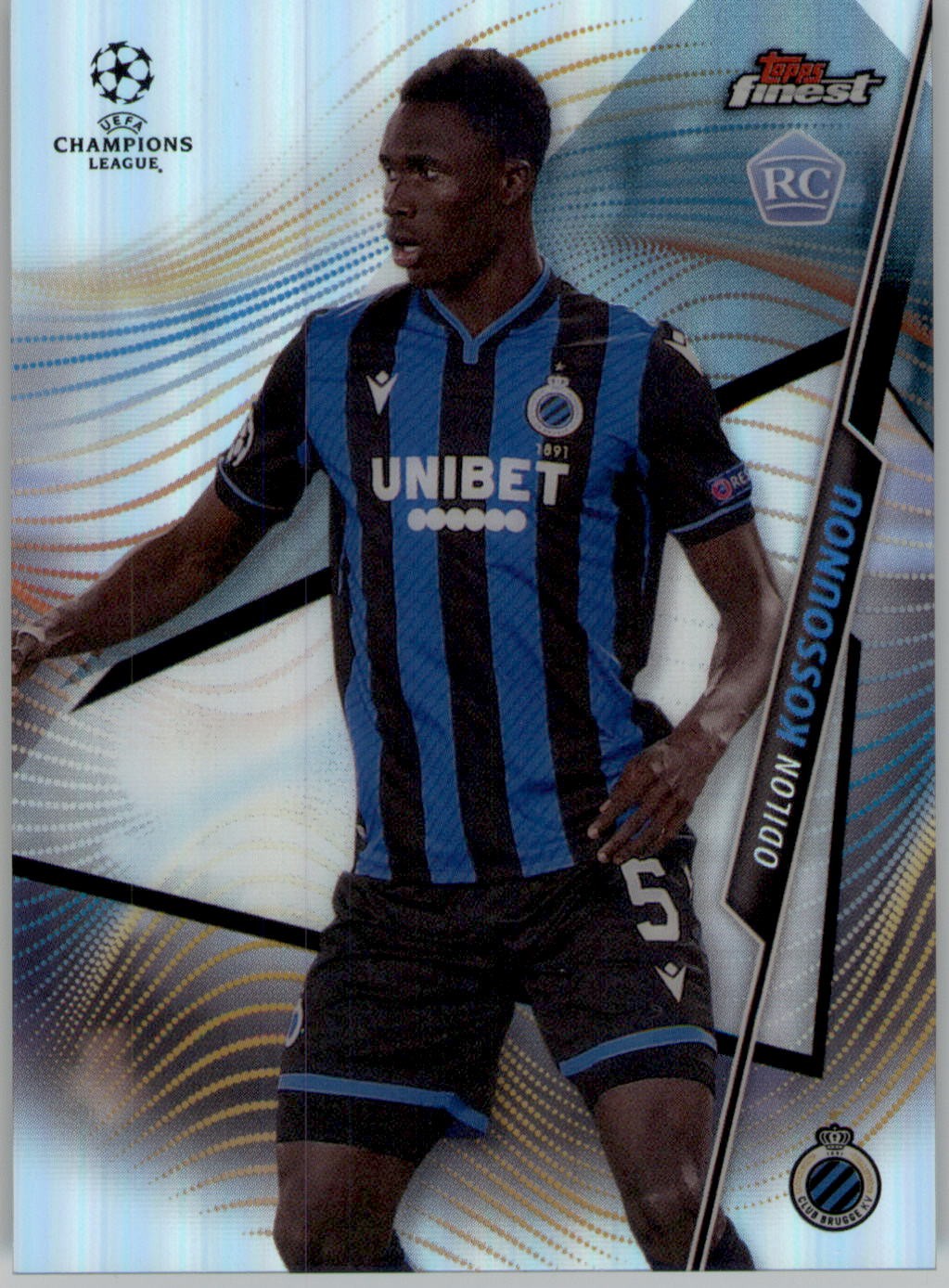 2020-21 Finest UEFA Champions Odilon Kossounou #78 RC Refractor Club Brugge KV