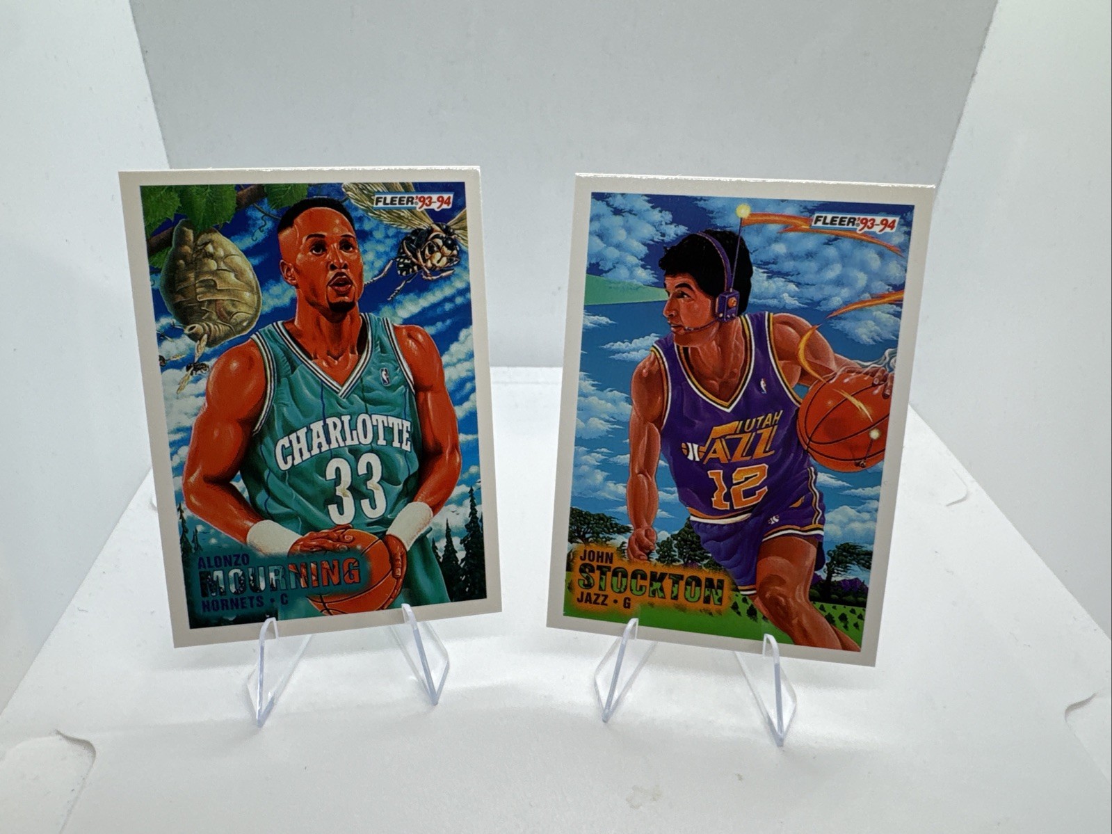 1993-94 Fleer NBA Pro Visions 5 Card Set #233-237 Hakeem Kemp Stockton Zo NM+