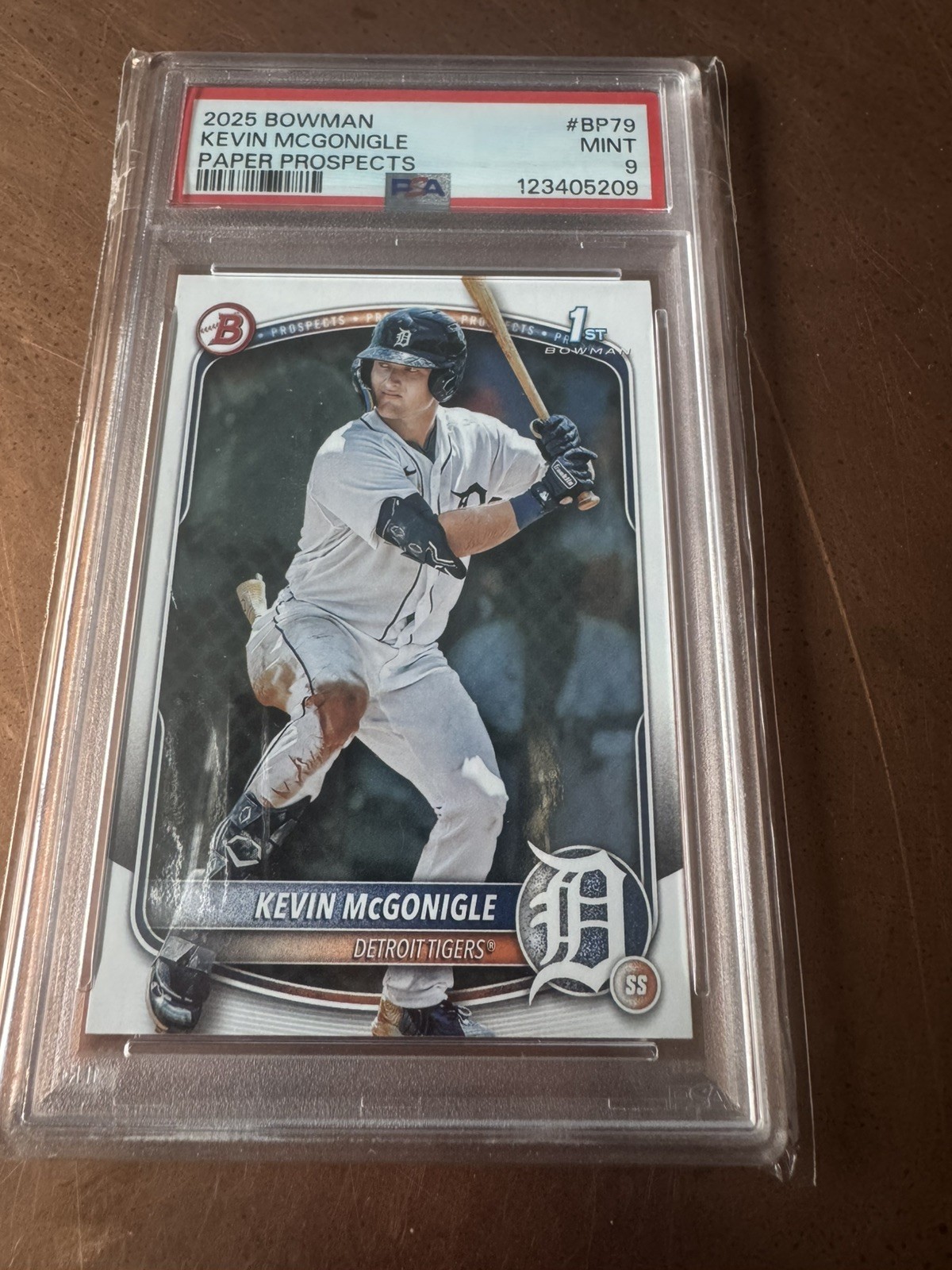 Kevin McGonigle 2025 First Bowman Paper BP-79 PSA 9 Grade
