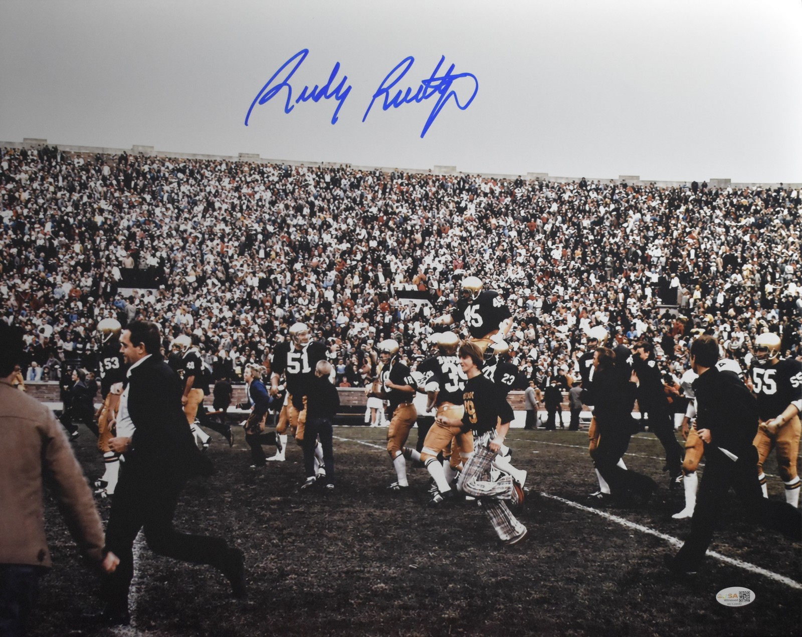 Rudy Ruettiger Notre Dame Signed16x20 Photo JSA 210195