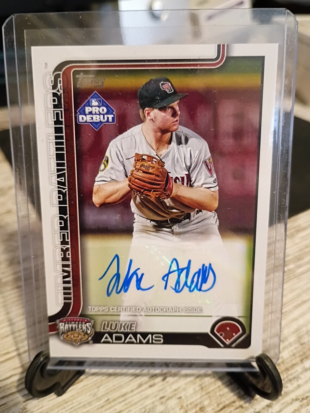 Topps Pro Debut 2025 Luke Adams Autograph Wisconsin Timber Rattlers #PD-69