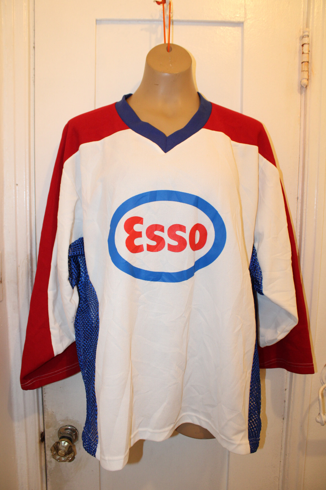 FORCE SPORTS TECHNOLOGIES ESSO Oil And Gas Small Hockey Jersey Rare Vintage