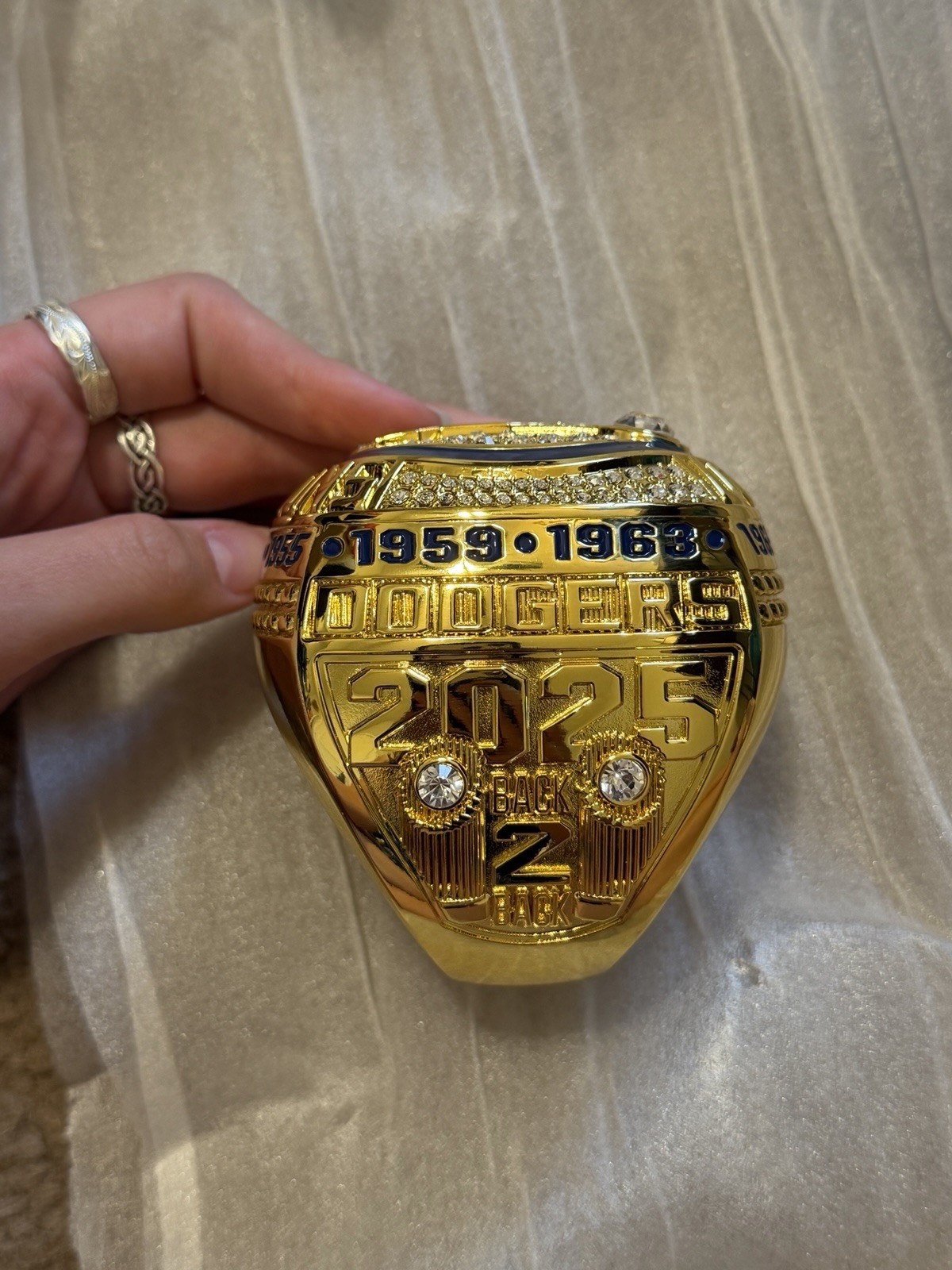 2025 LA Dodgers World Series Champion Ring Paperweight – New In Box