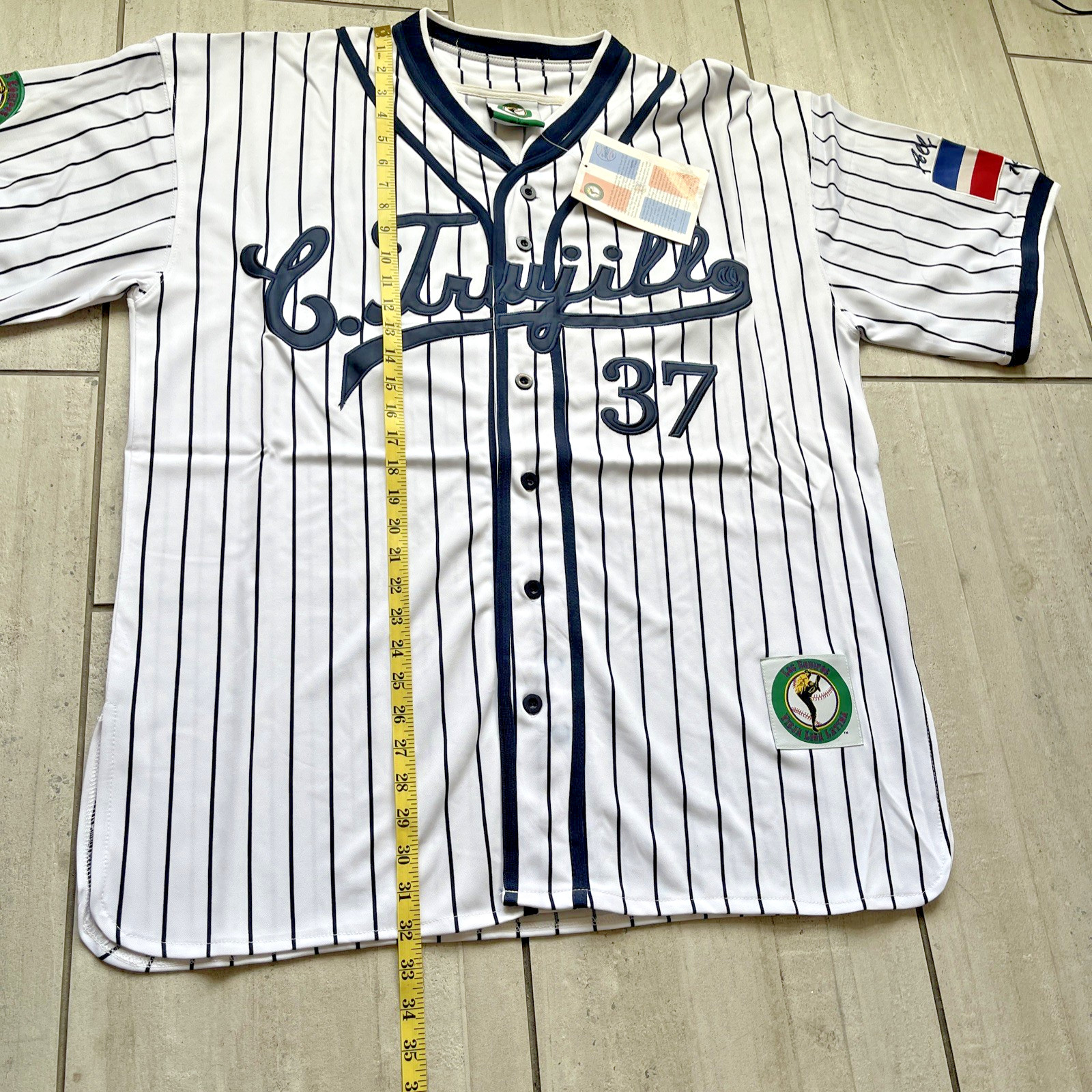 LATIN LEAGUE CIUDAD TRUJILLO THROWBACK (1879-1940) BASEBALL JERSEY #37 Sz Large