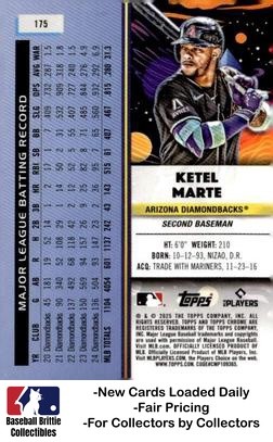 2025 Topps Chrome Cosmic #175 Ketel Marte Arizona Diamondbacks