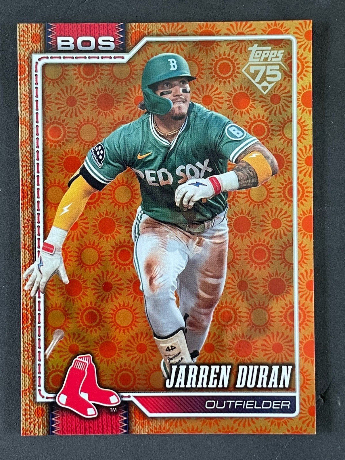2026 Topps Series 2 Jarren Duran #560 Orange Holiday Foil Boston Red Sox