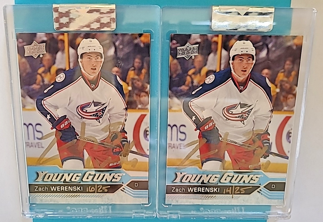 2019 Zack Werenski Upper Deck Buybacks 2016-17 Young Guns 224 Rookie Auto RC /25